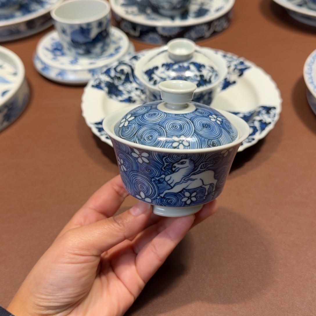 手工手绘茶具盖碗福利