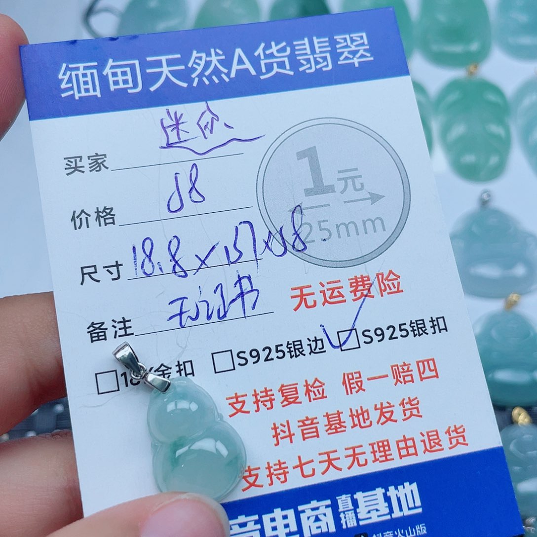 翡翠银S925镶嵌颈饰翡翠