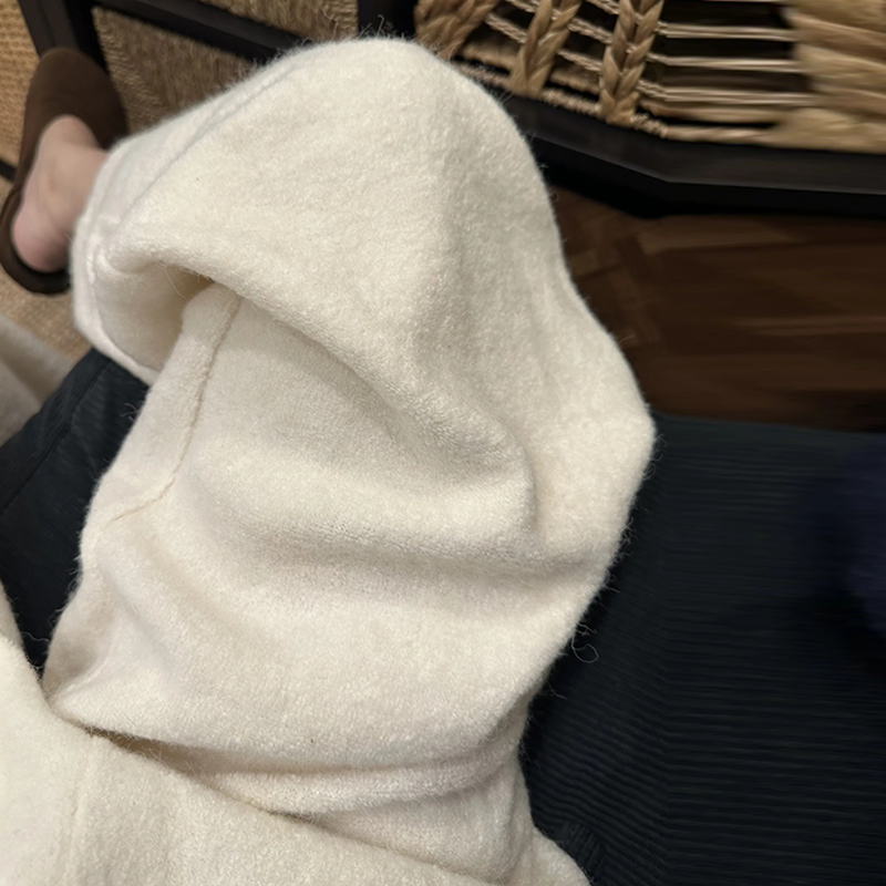 加绒加厚圈圈奶芙阔腿裤女秋冬慵懒气质宽松孕妇大码直筒裤子