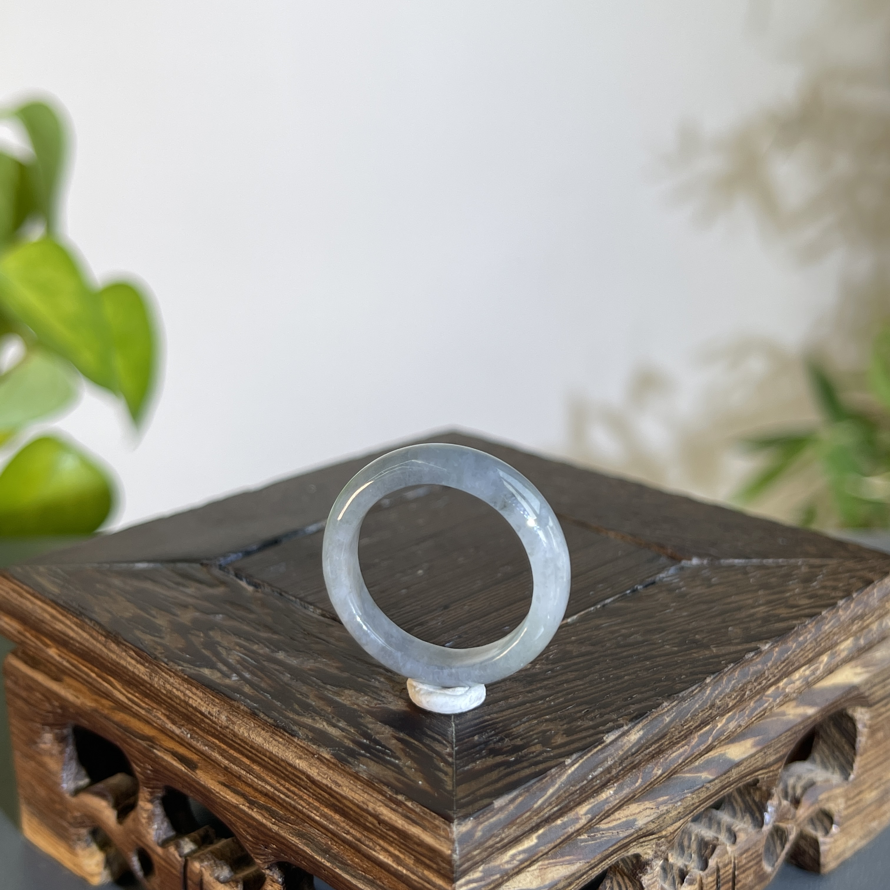 JXB09-02  天然缅甸A货翡翠 翡翠戒圈17#