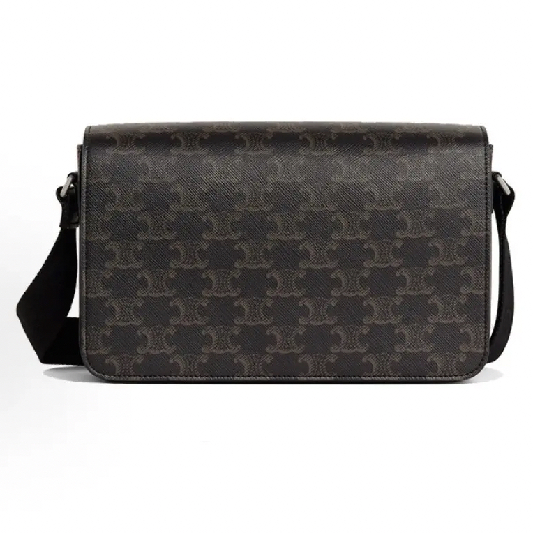 未使用 Celine/思琳 未使用CELINE赛琳邮差包单肩斜挎包 男款黑色