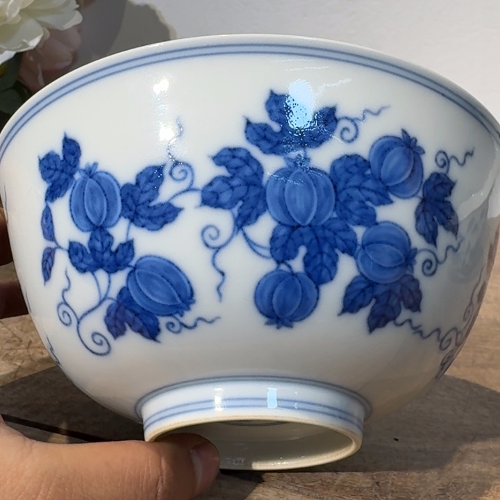 用***堂陶摆件青花瓷器摆件现代工艺品