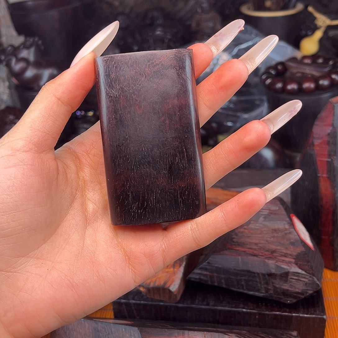 天***鸭檀香紫檀（小叶紫檀）开观音双面雕