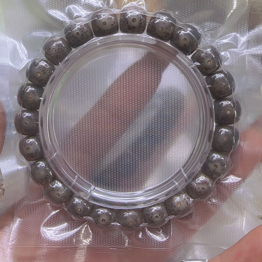 星月菩提手串60殿堂黑冰星月菩提1.0桶单圈