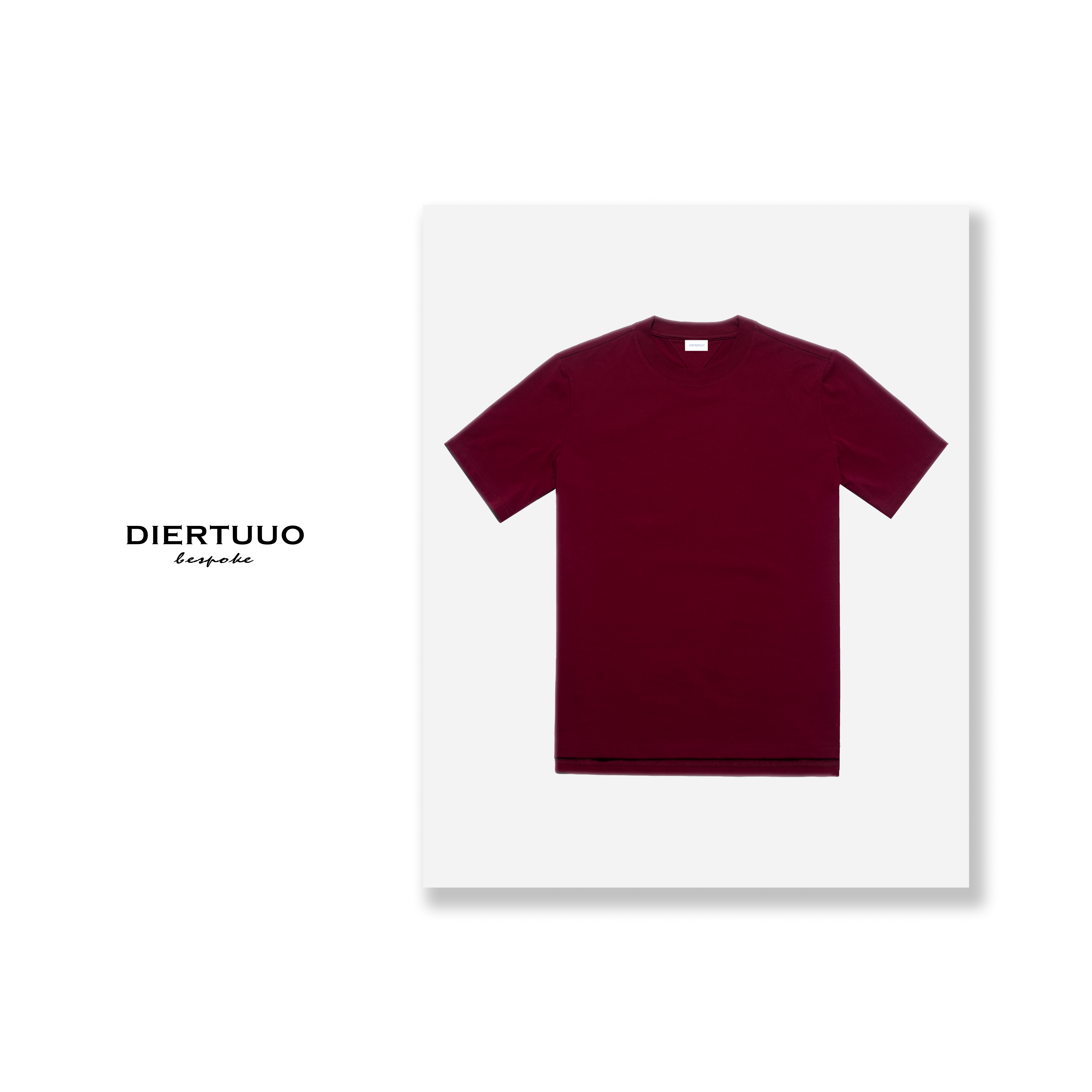 DIERTUUO迪途-夏季舒适纯色圆领男士短袖T恤高级百搭9009