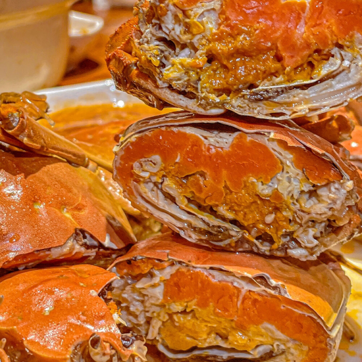 螃蟹8只大母 3两左右 本市当日达