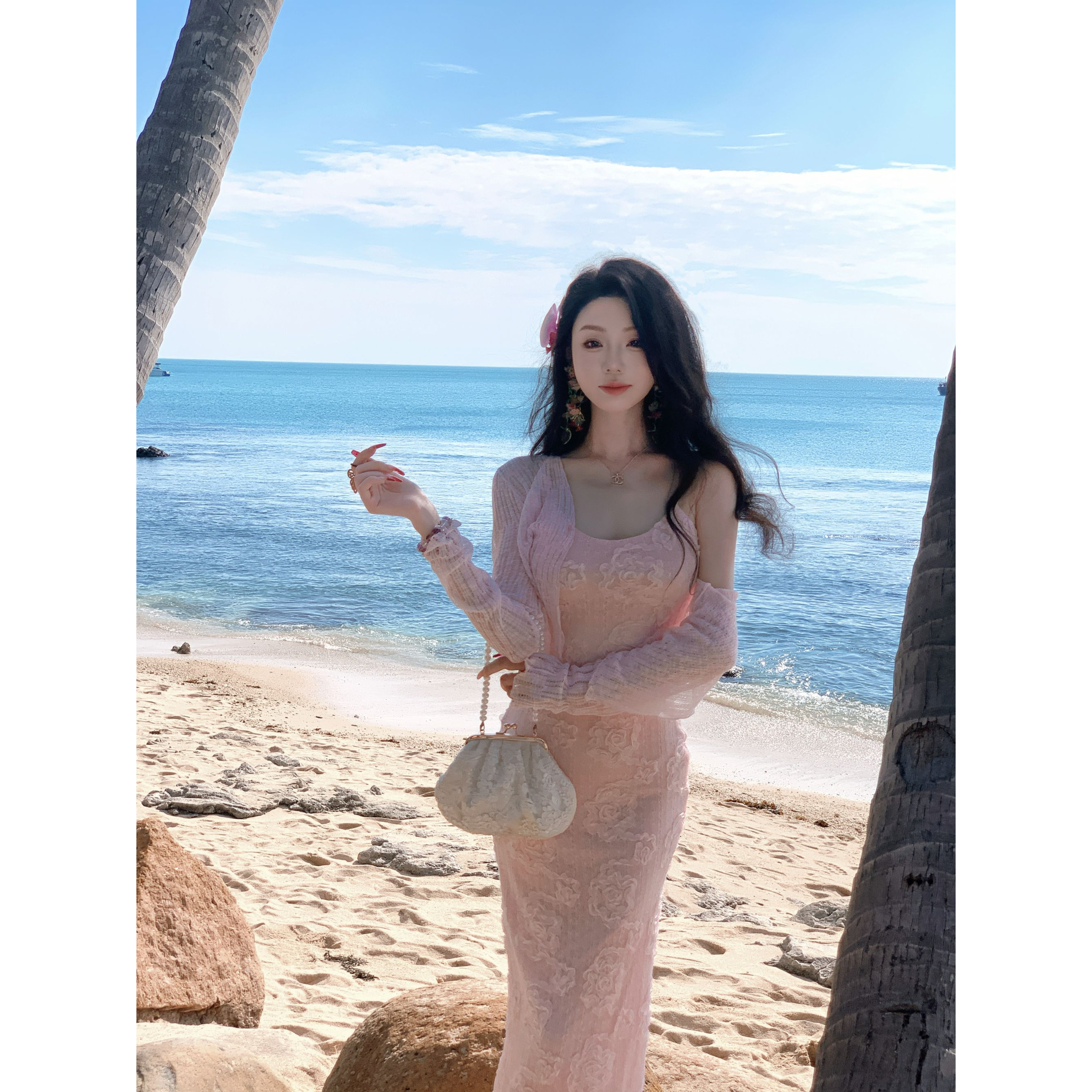 【雅乔定制】夏日海浪外搭 竹节麻针织百搭开衫外套DYLL-24126616