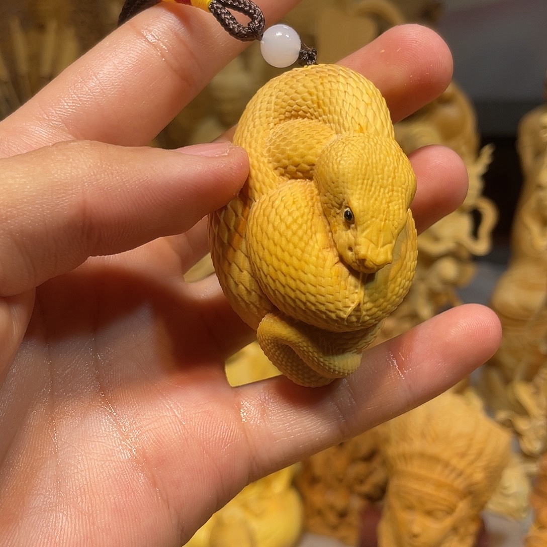 黄杨木黄杨木灵蛇手把