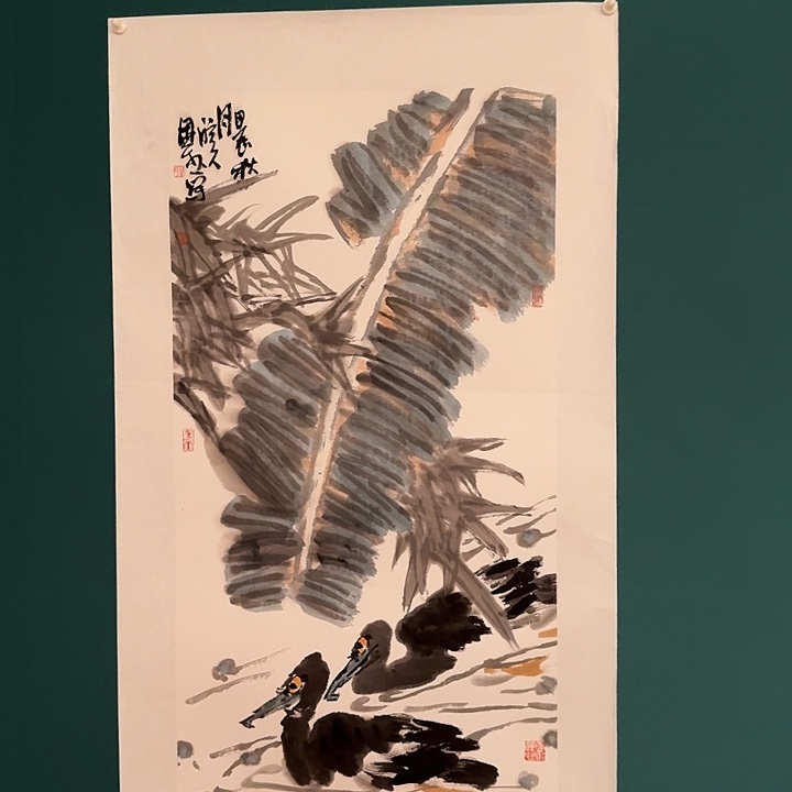 国画单老师画作画作