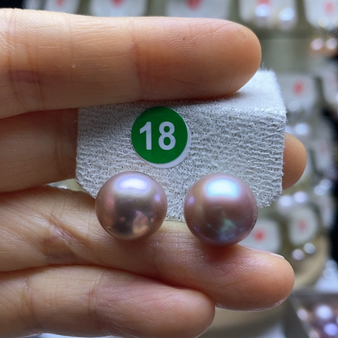 淡水珍珠耳饰银S925镶嵌