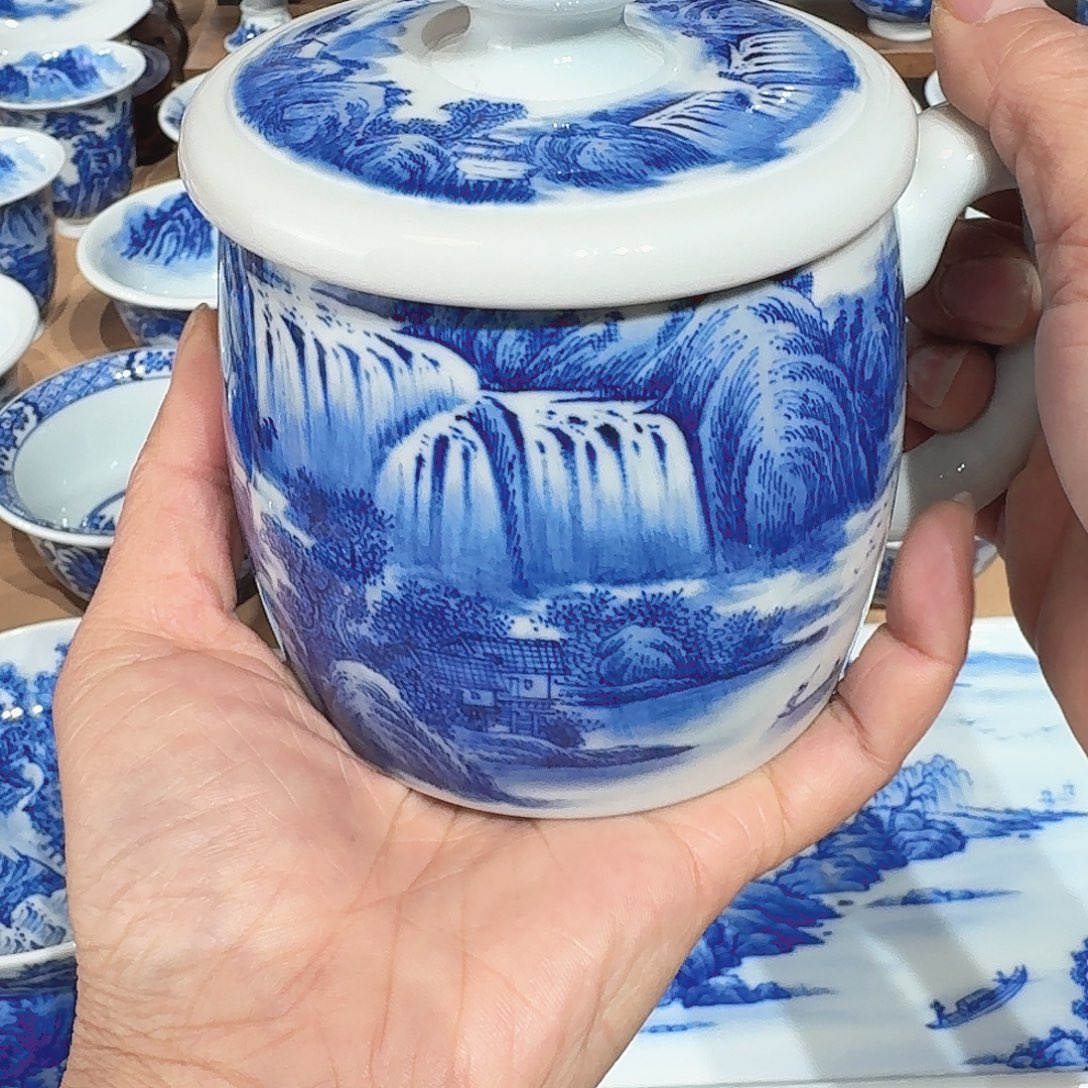 南***弦景德镇纯手绘茶杯微瑕