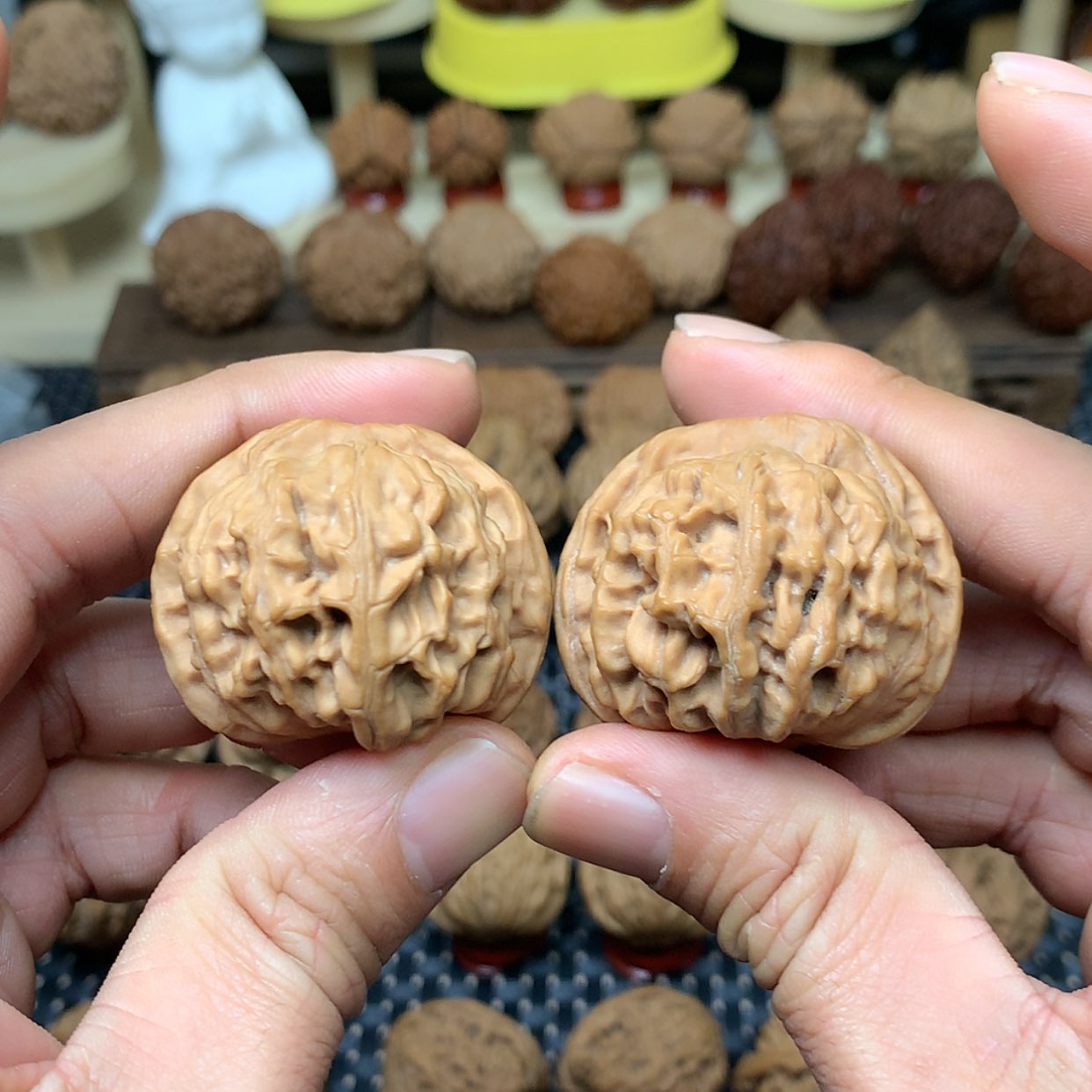 【闪购商品】文玩核桃把件全品天地狮子头41.6文玩核桃