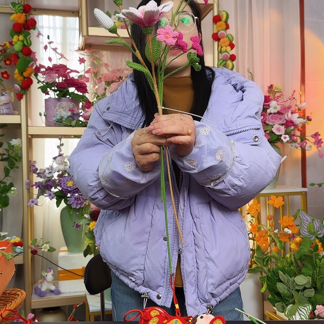 手工钩织设计花束