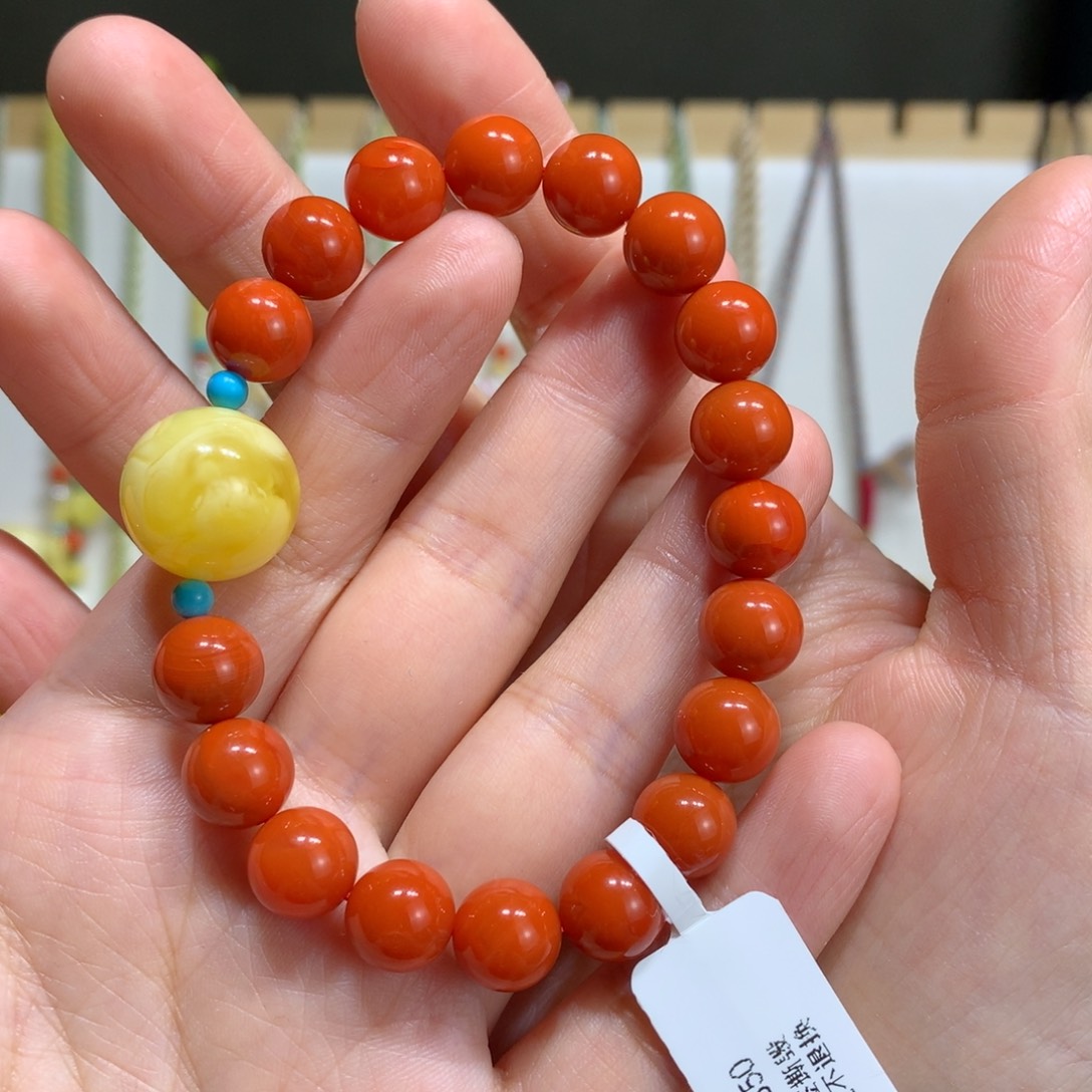 南红玛瑙手链未镶嵌9.5m m