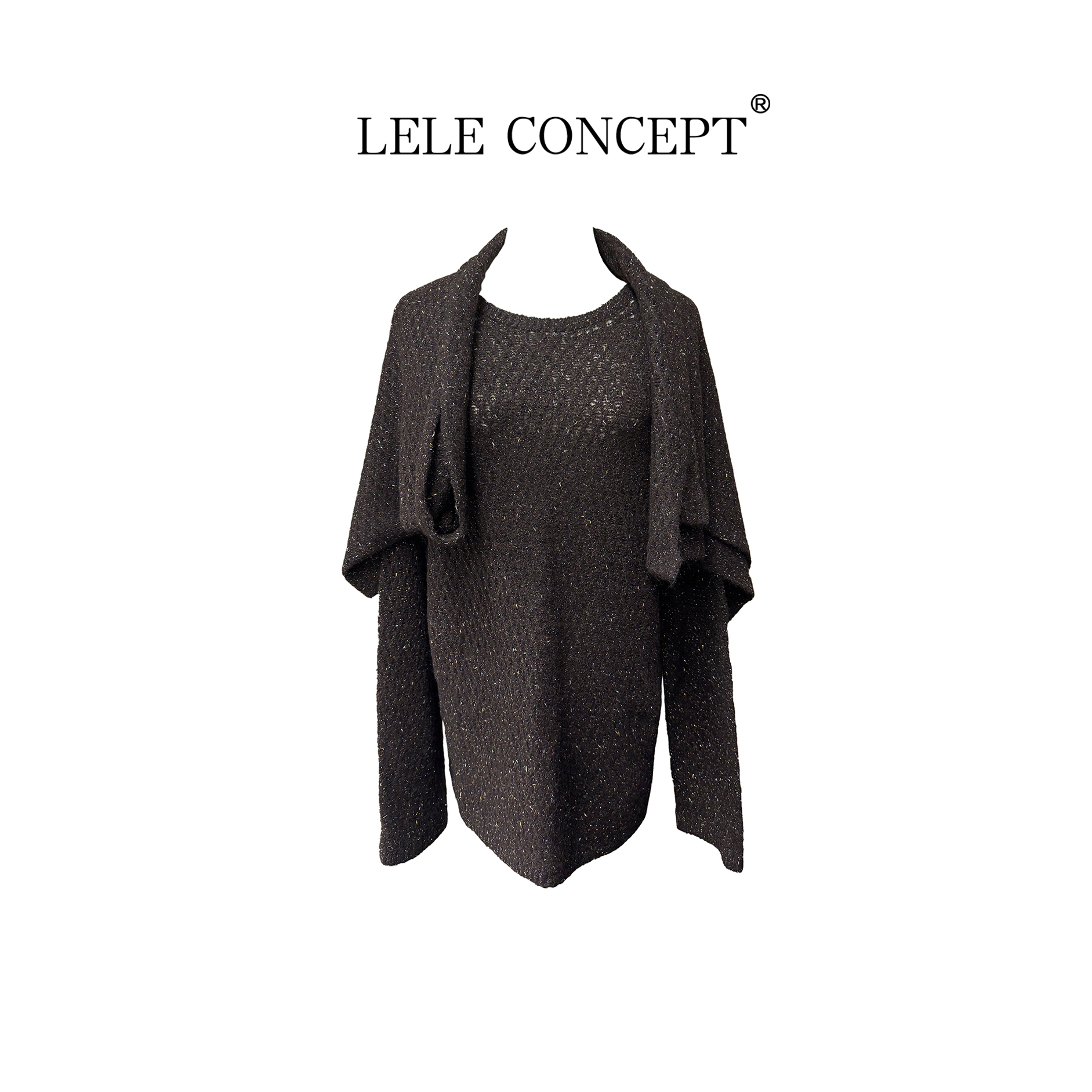 LELE CONCEPT丨「流金岁月」都市设计款围巾款两色毛衣FA25C0033W