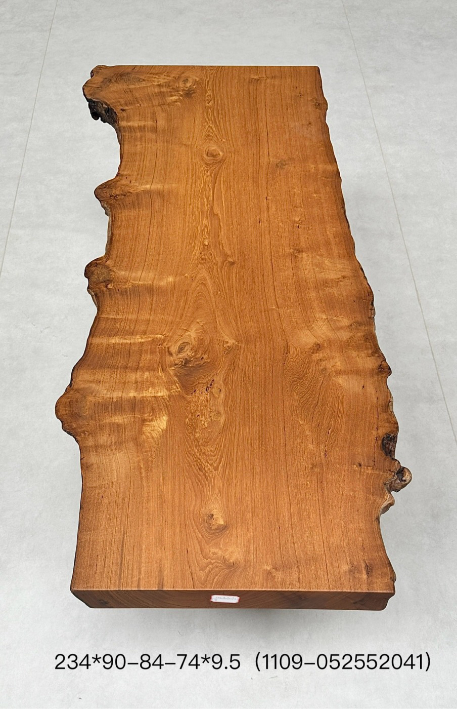 缅甸柚木大板 自然边 234*90-84-74*9.5