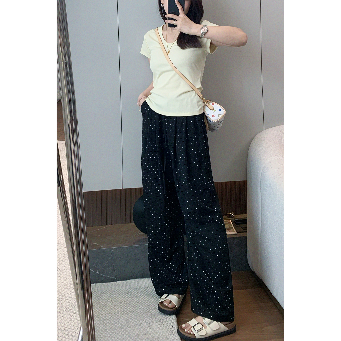 【波点裤】抽绳阔腿显瘦宽松外穿百搭夏季休闲裤长裤