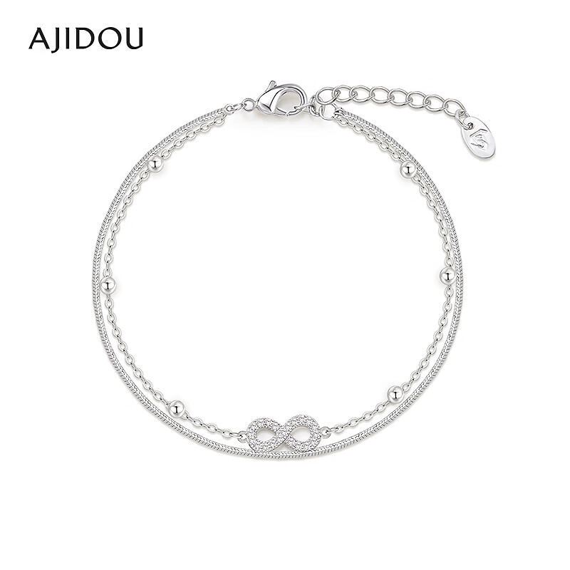 合金合成锆石手链 AJIDOU阿吉豆叠戴手链