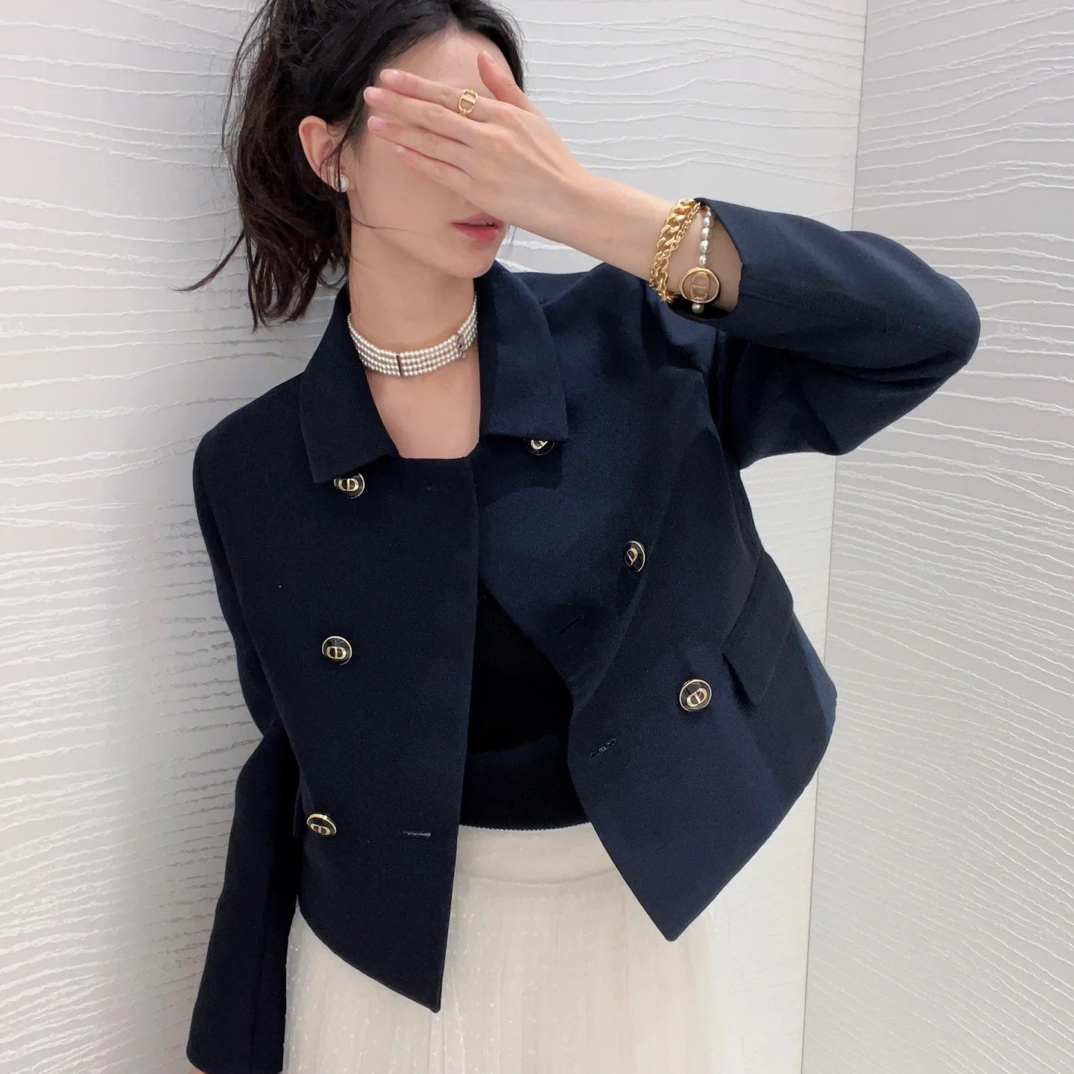 未使用 DIOR/迪奥 玄色 内里满印外套 34码 全新