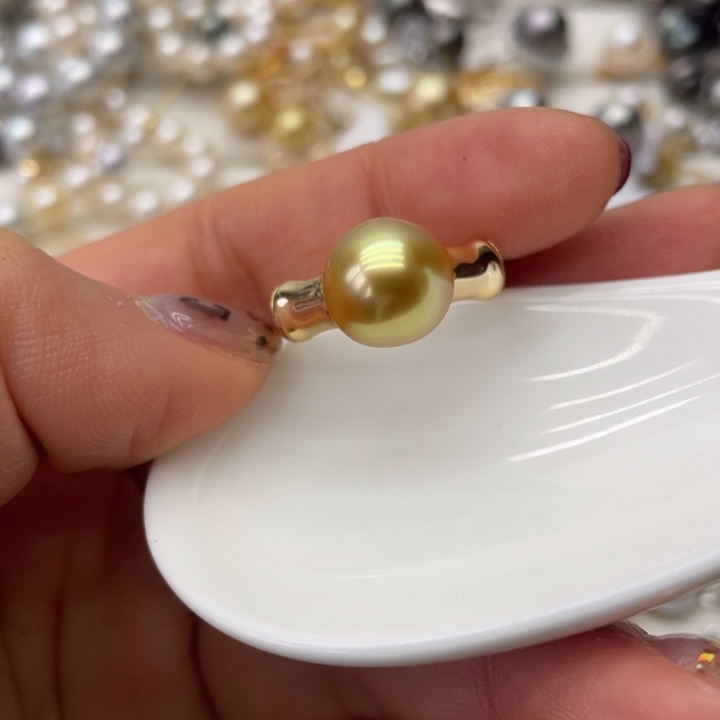 海水珍珠戒指银S925镶嵌