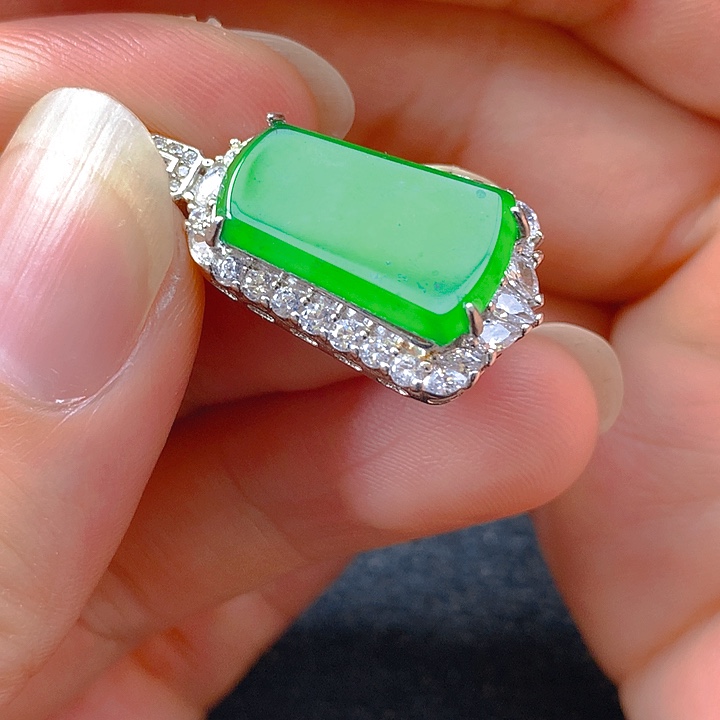 翡翠银S925镶嵌颈饰