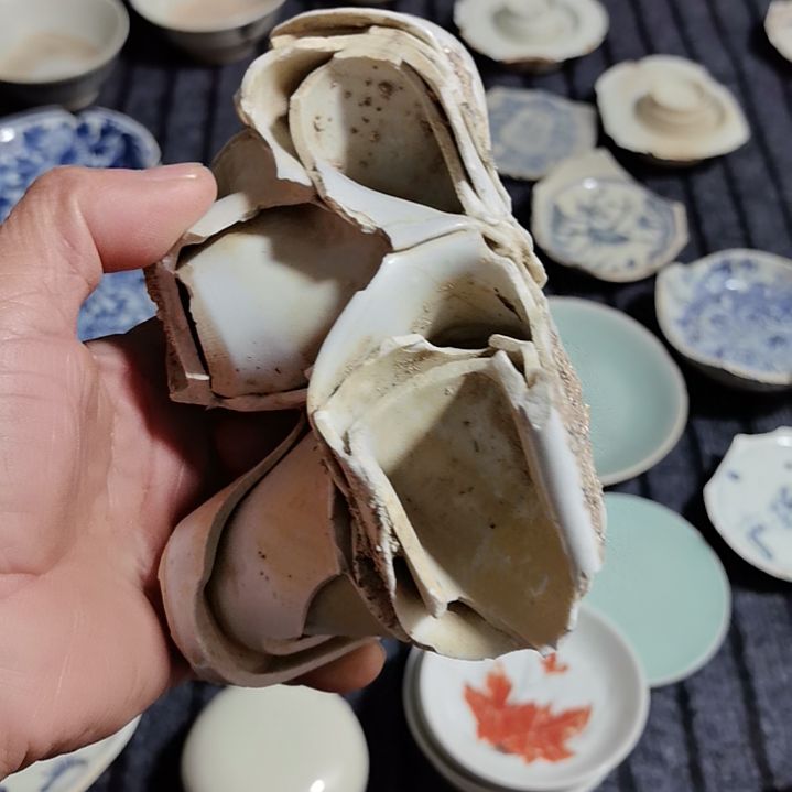 瓷片青花影青杯垫标夲
