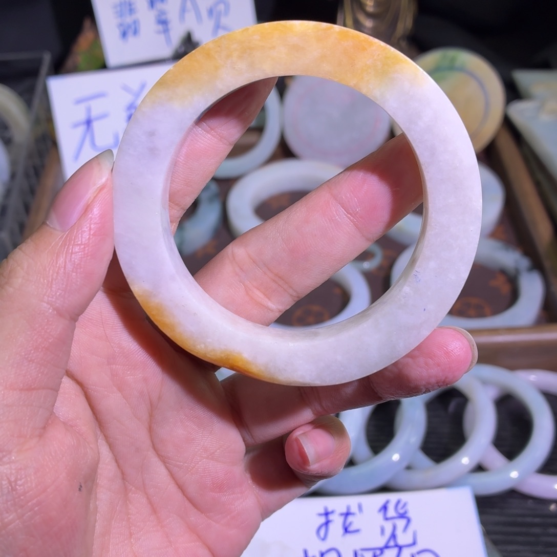 定制翡翠未镶嵌翡翠A货毛胚手镯定制