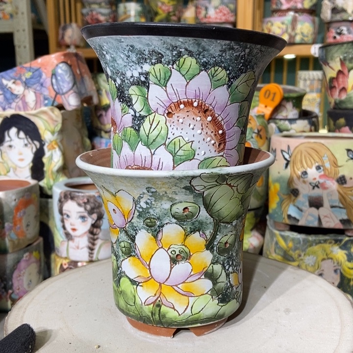 红陶景德镇艺术手绘作品