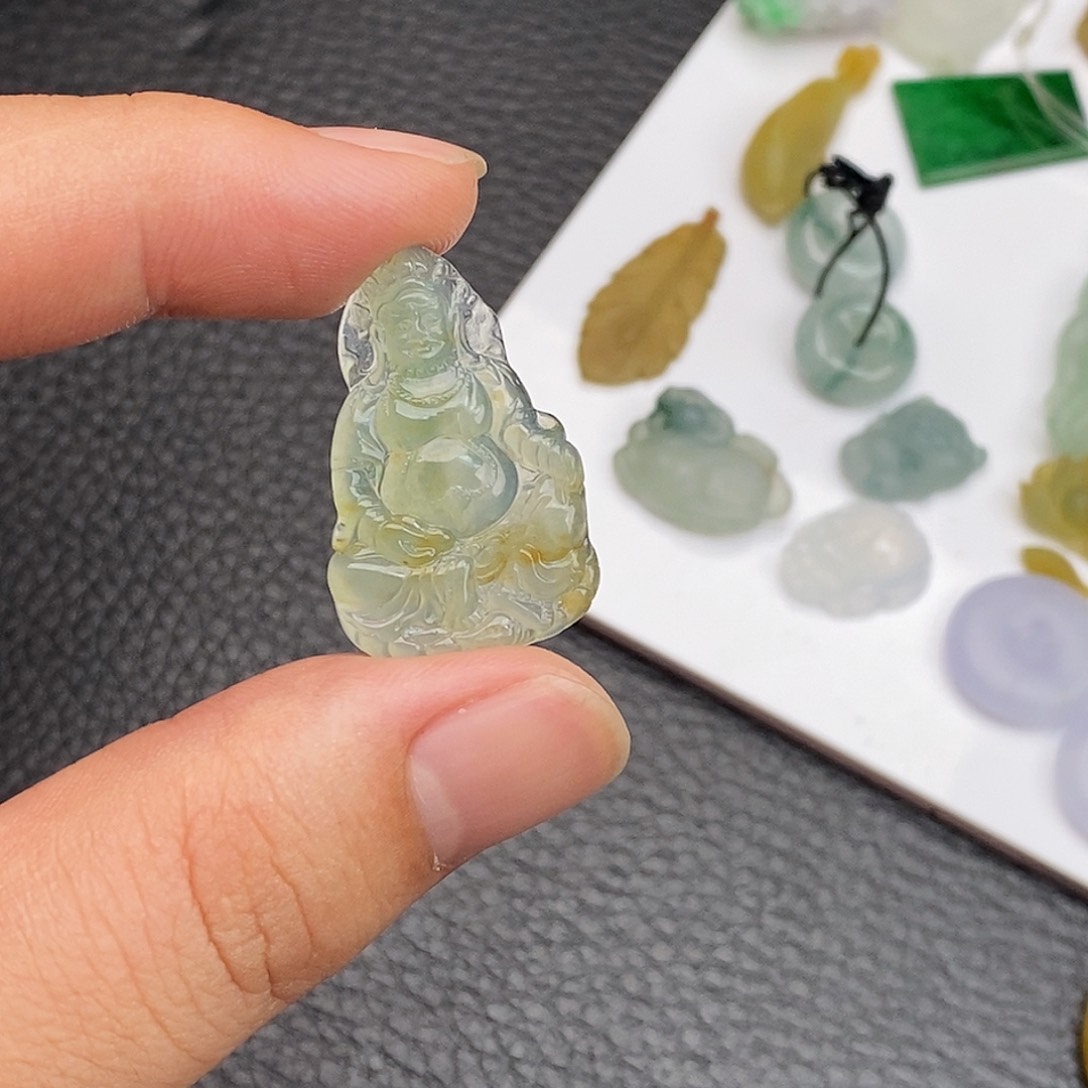 未镶嵌定制翡翠黄财神