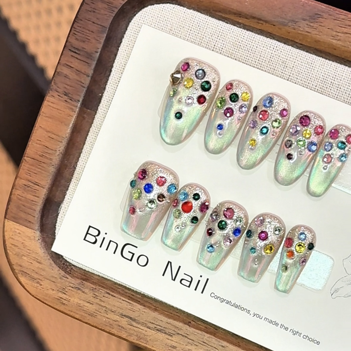 『月光宝盒』重工多钻日常显白富贵款纯手工穿戴甲