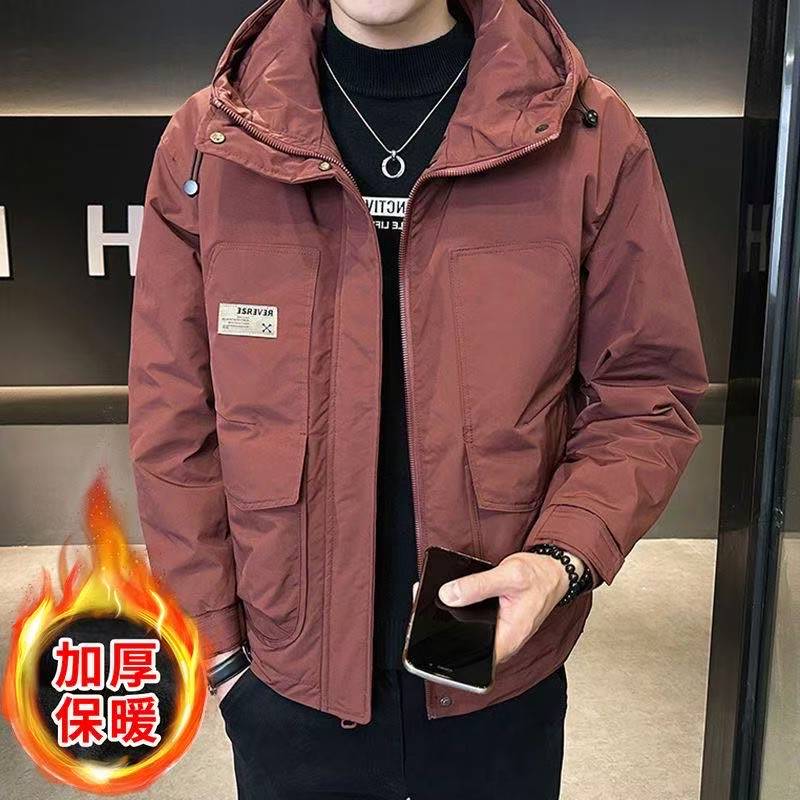 冬季男士冲锋衣加绒加厚防风防水户外棉服