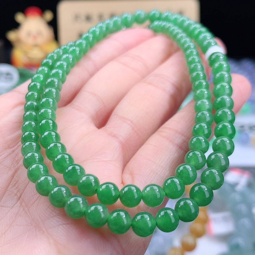 翡翠手链未镶嵌卡5-6.8mm