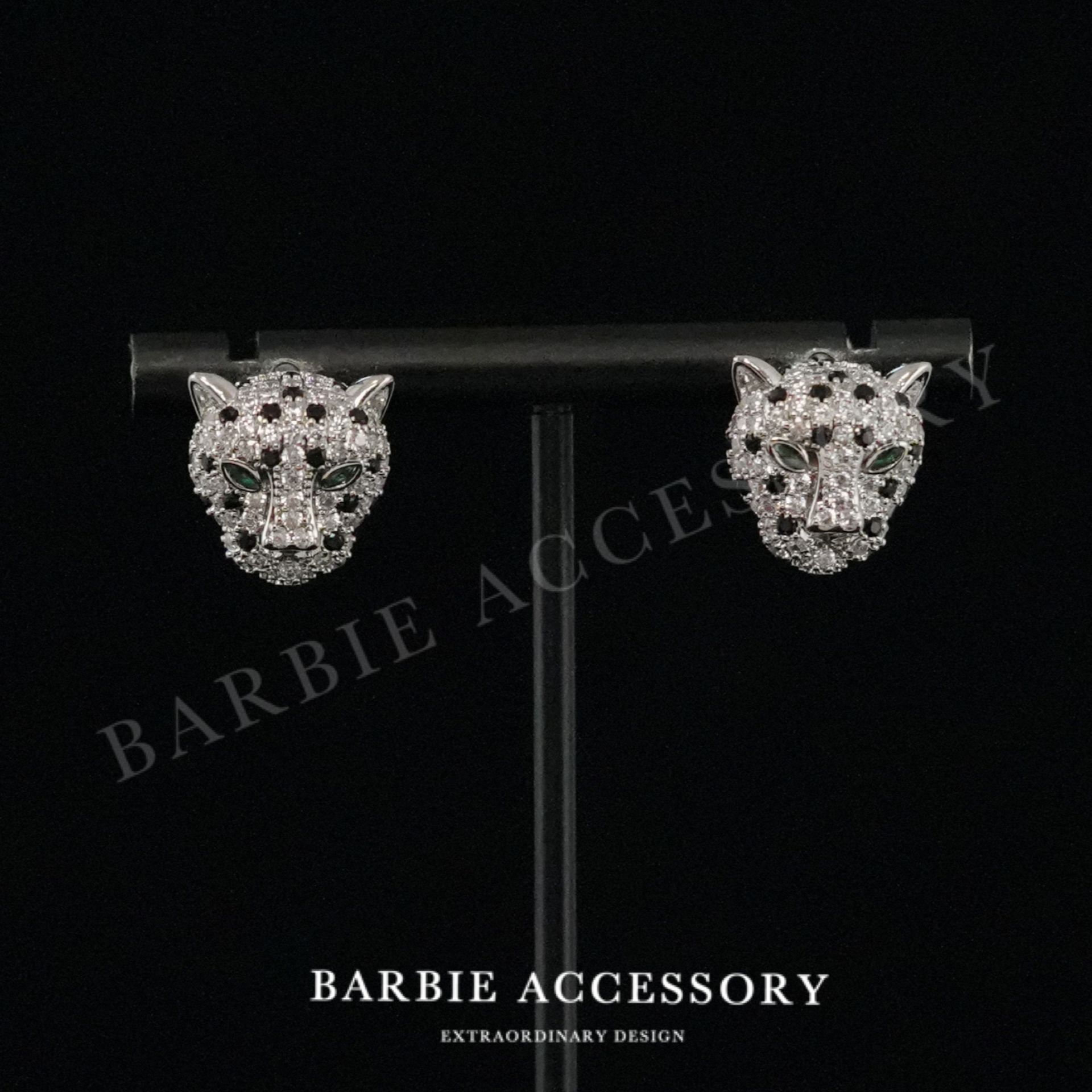 铜合金合成锆石耳饰 【望星之豹】法式既视设计款高级感绝美耳环