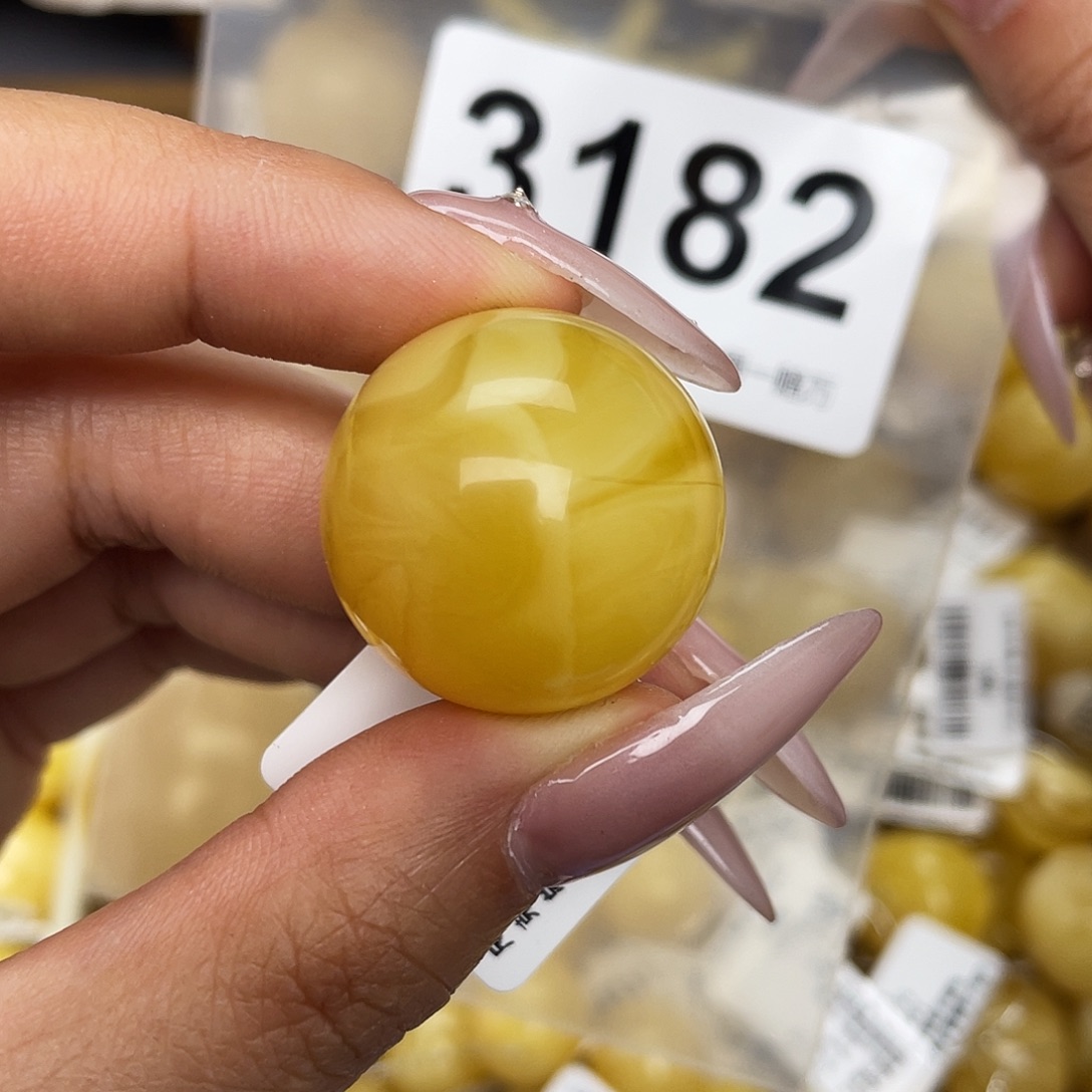 蜜蜡未镶嵌珠宝奇石23.5水线纹