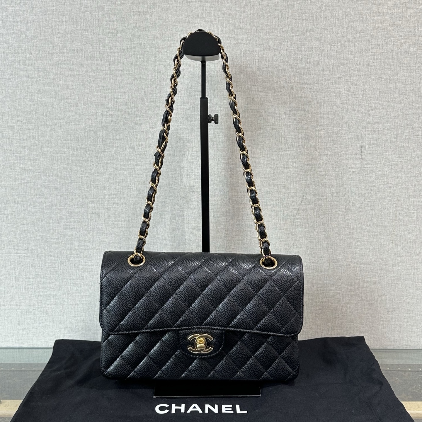 99新 Chanel/香奈儿 黑金 CF小号单肩斜挎包 71320