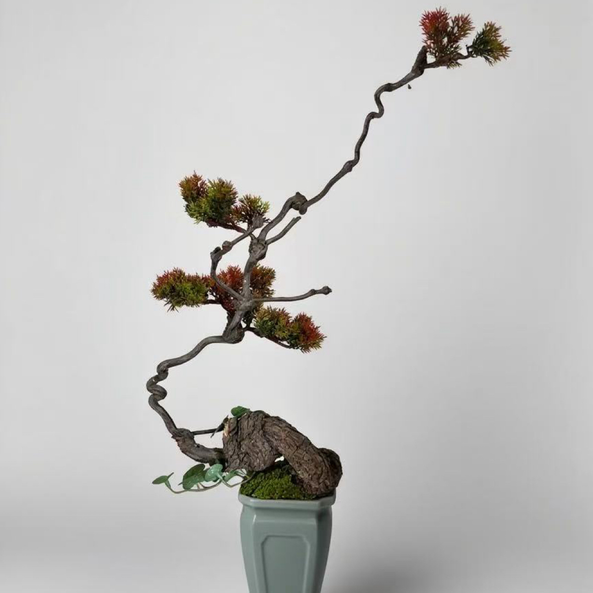 手工制作禅意仿真造型崖柏盆景