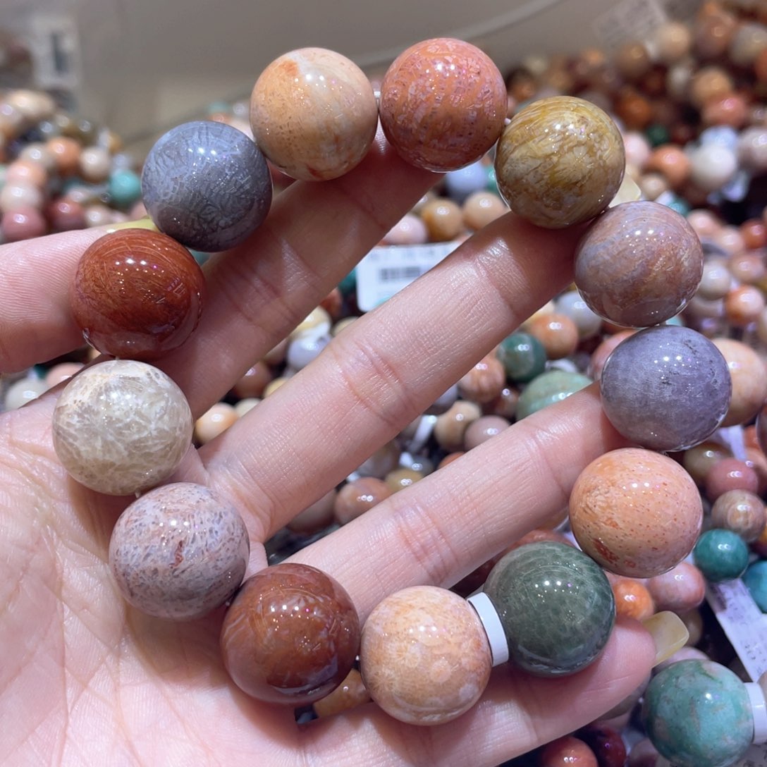 未镶嵌手链硅化珊瑚（珊瑚玉）020