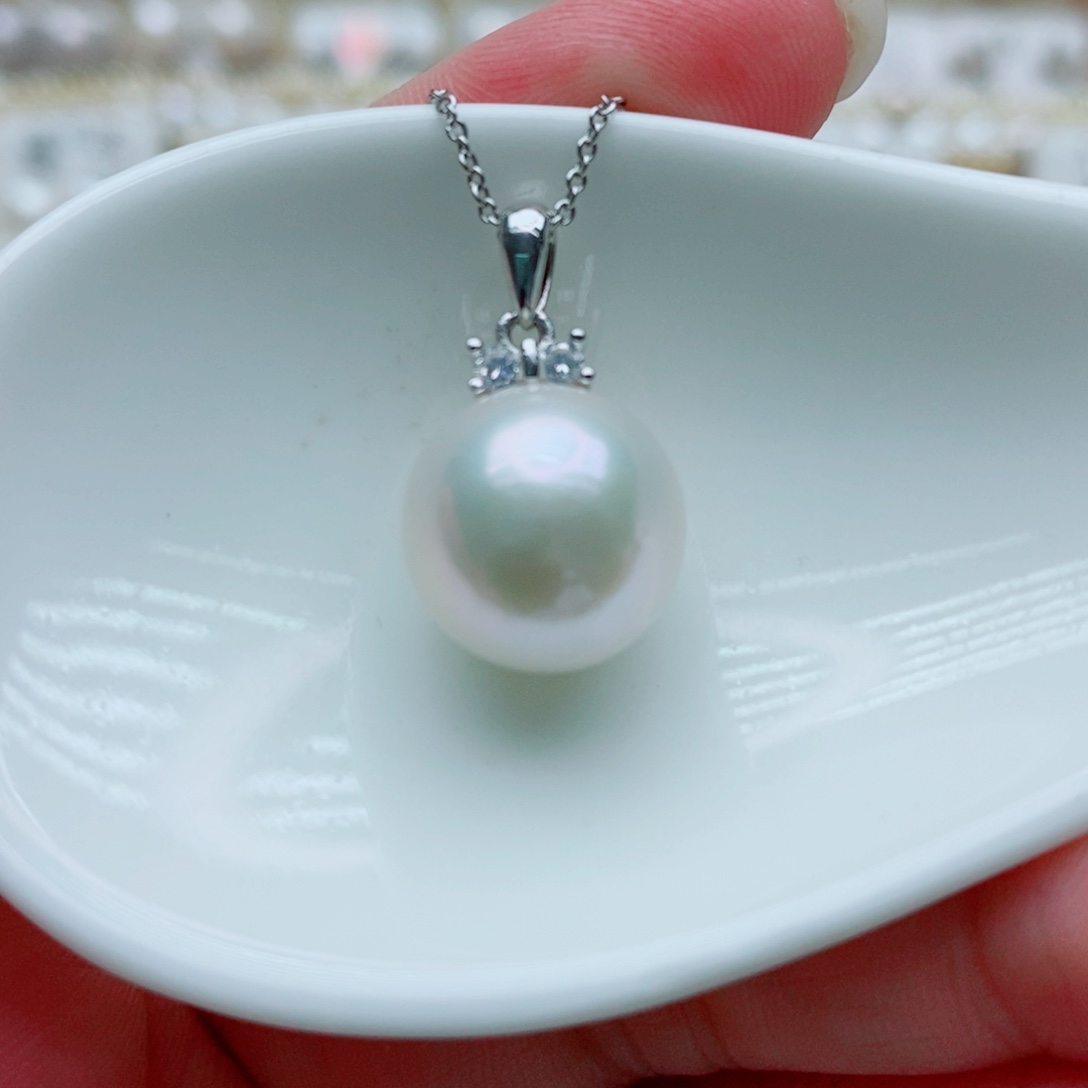 吊坠(赠链)银S925镶嵌淡水珍珠13mm