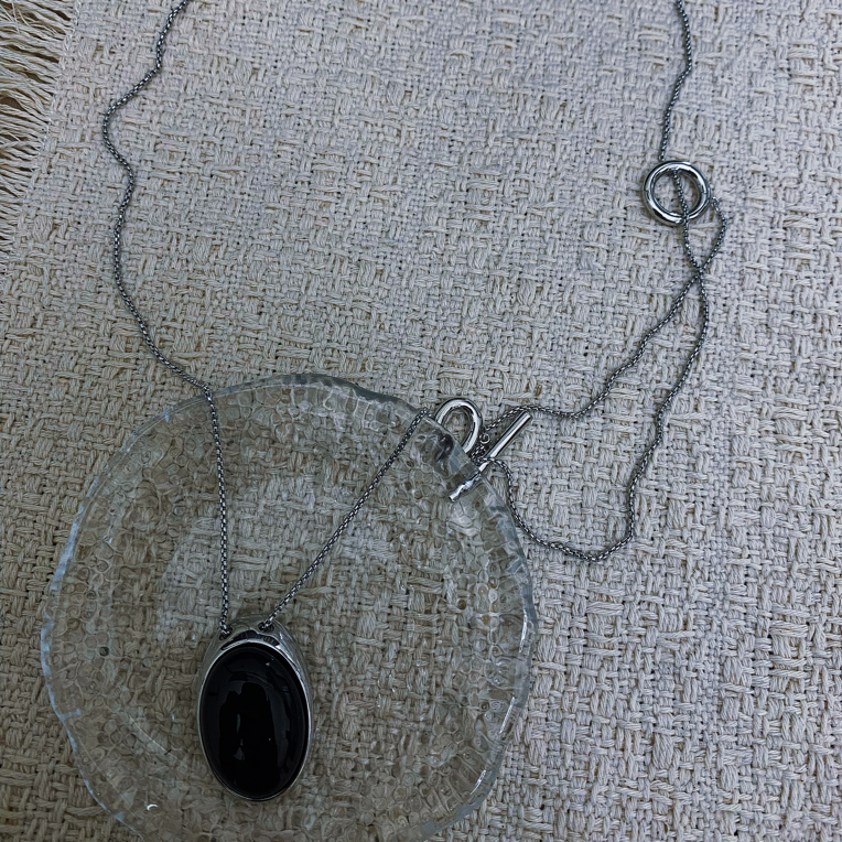 合金仿水晶手链 日韩复古黑色首饰