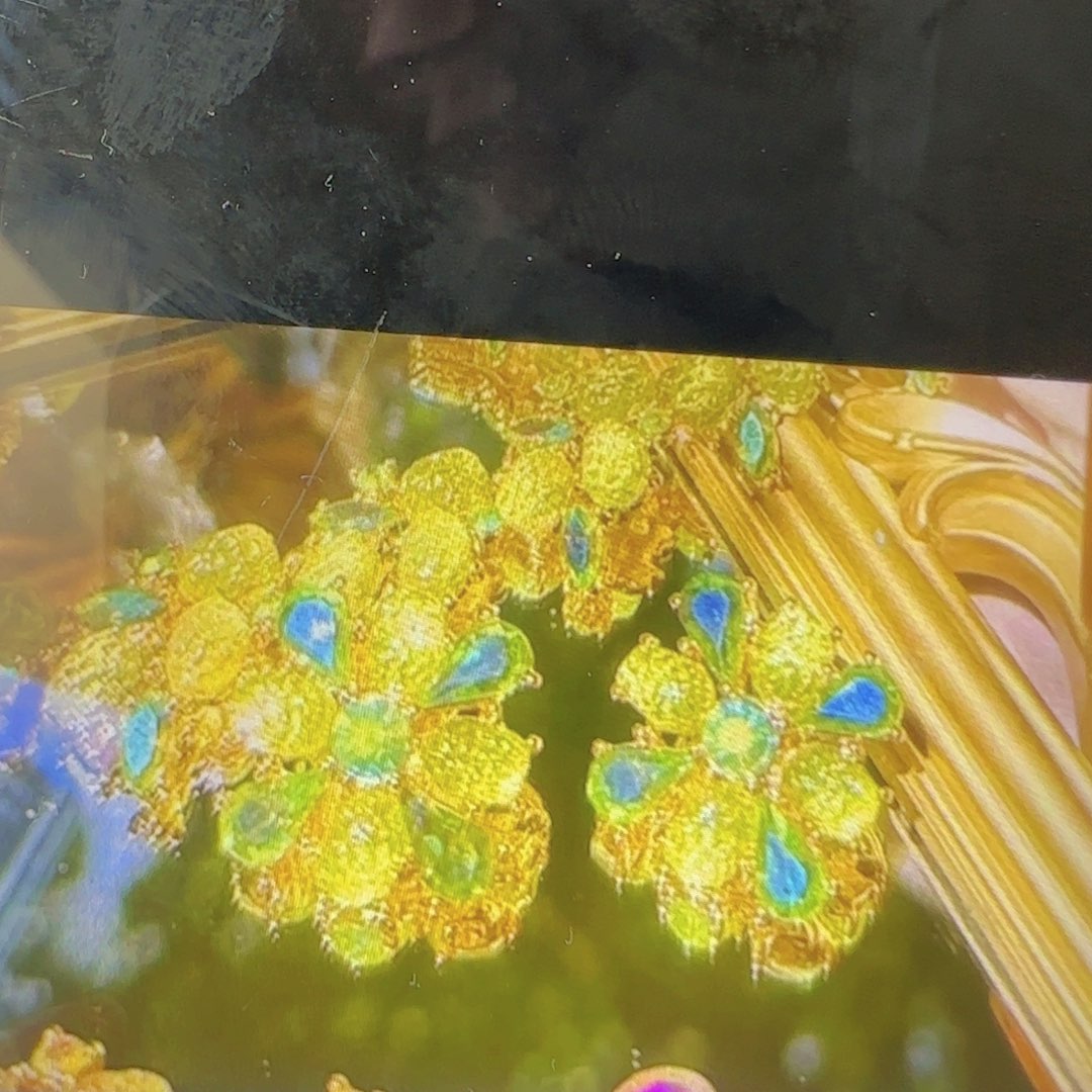 悦***海铁合金大理石绿色熔岩改耳夹