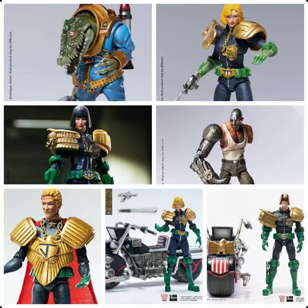 现货 海雅HIYA 1/18特警判官  安德森 赫尔希 德雷德可动人偶