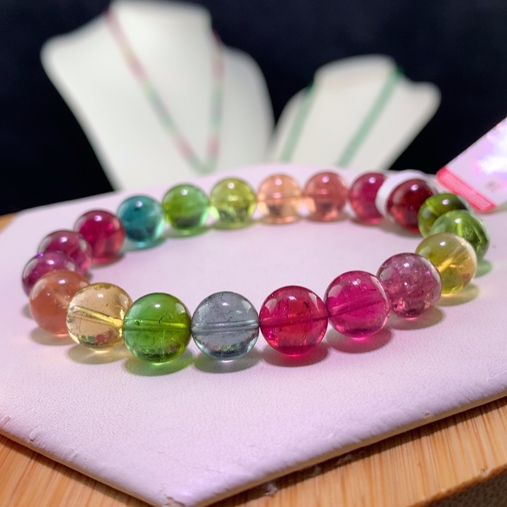 双色碧玺手链未镶嵌