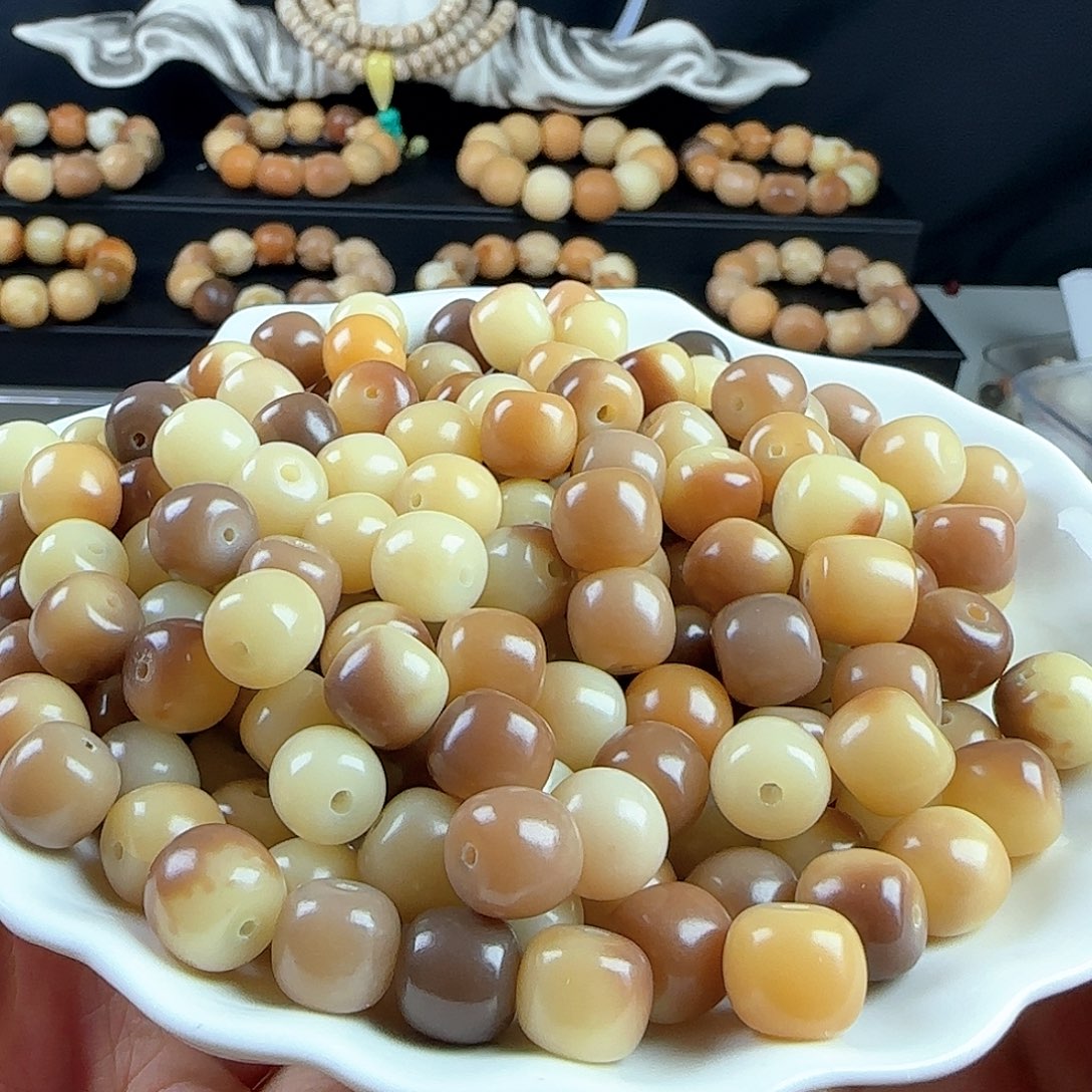 菩提根/象牙果手串卡12暗夜玫瑰桶珠100卡牌➕20备珠