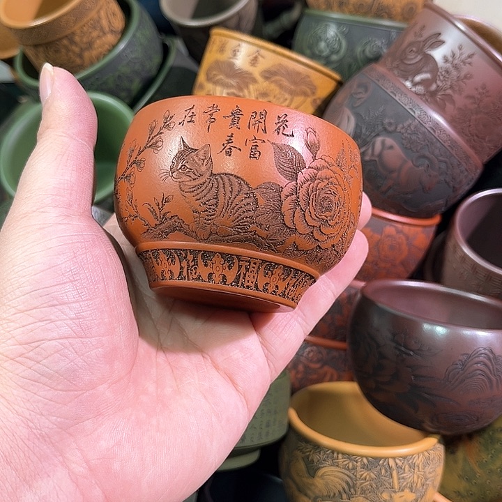 茶杯紫砂全手工紫砂主人杯