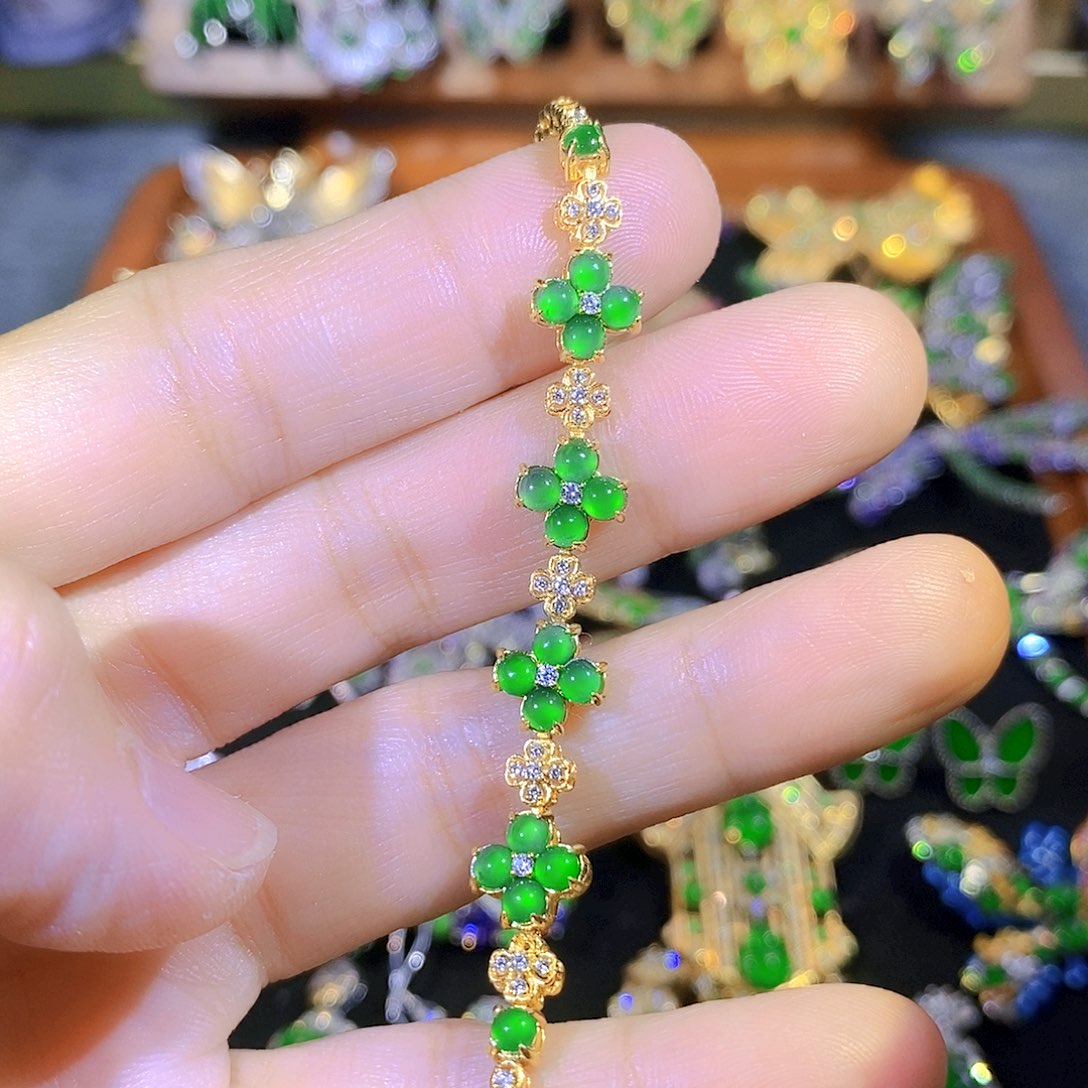 吊坠(不含链)银S925镶嵌翡翠