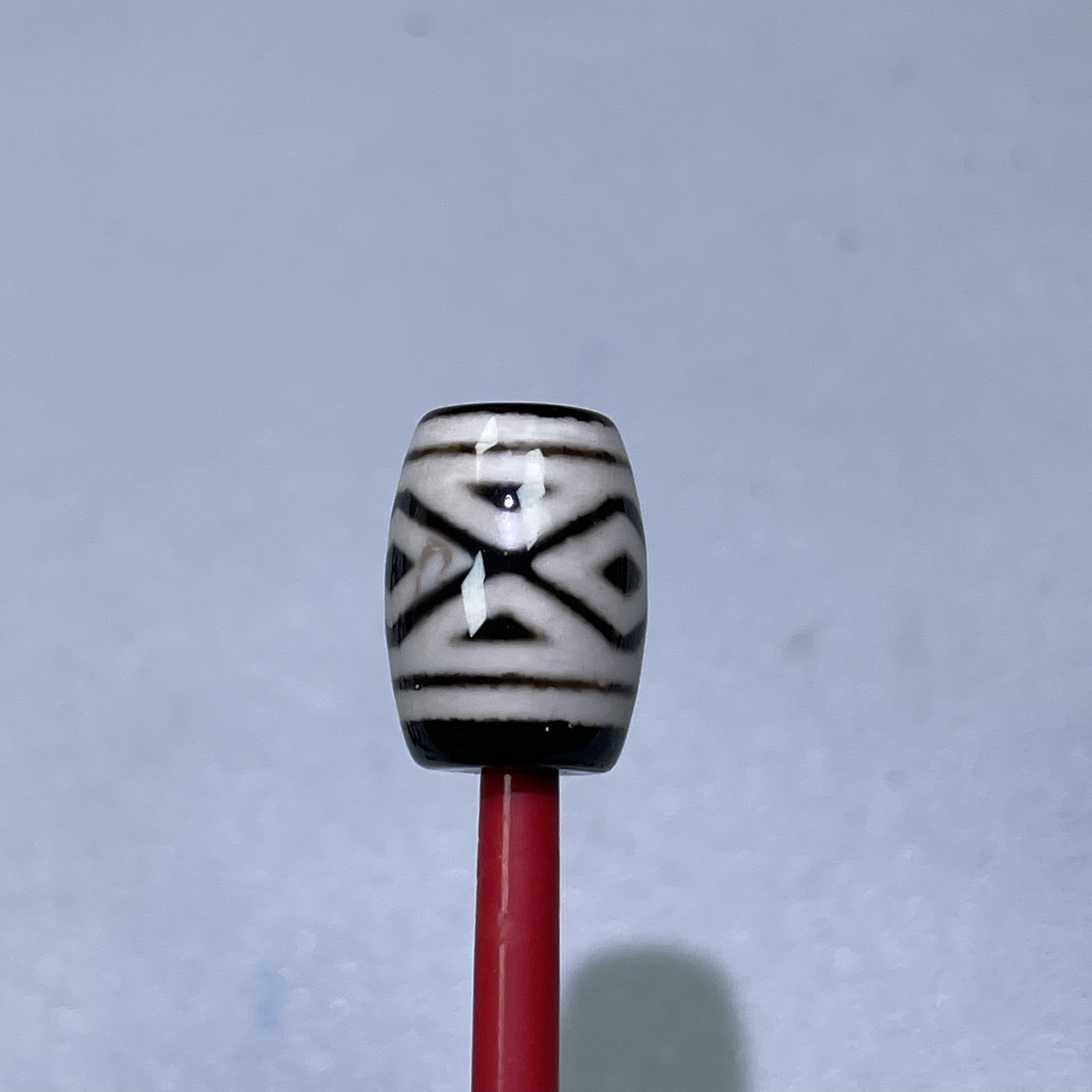 M195三眼玛瑙桶珠文玩手串DIY配饰配珠顶珠腰珠