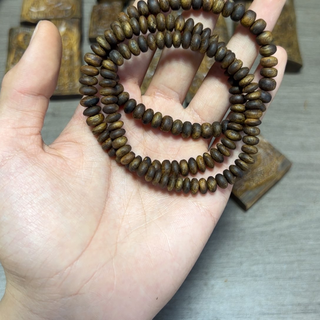 沉香木手串糖结算盘珠4克多样发1