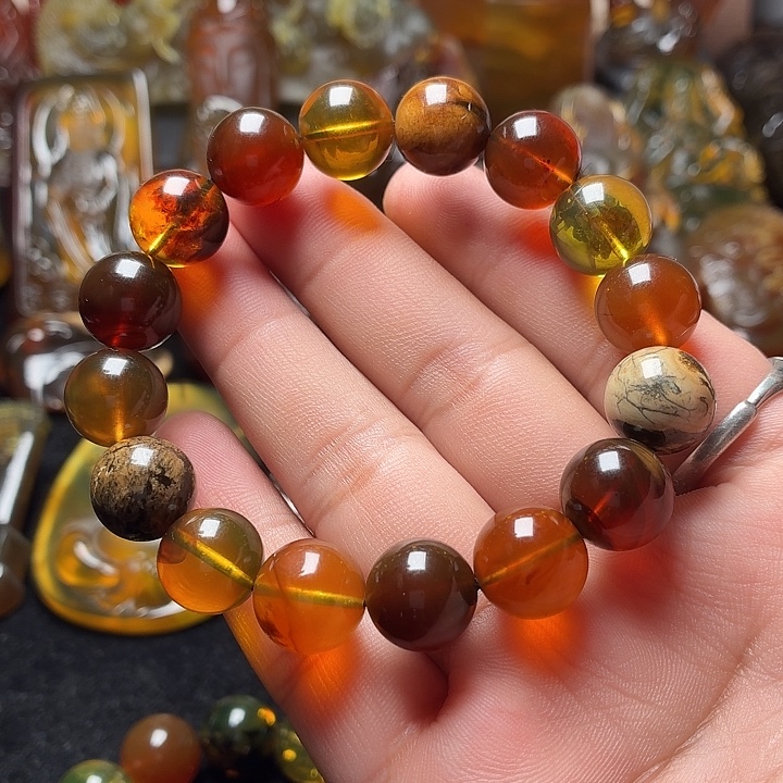 琥珀未镶嵌颈饰12➕多宝140