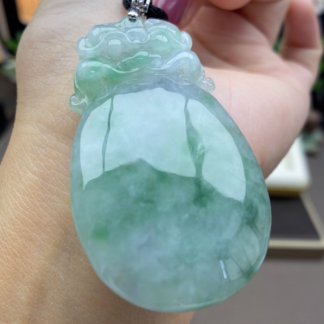 翡翠银S925镶嵌颈饰吊坠16