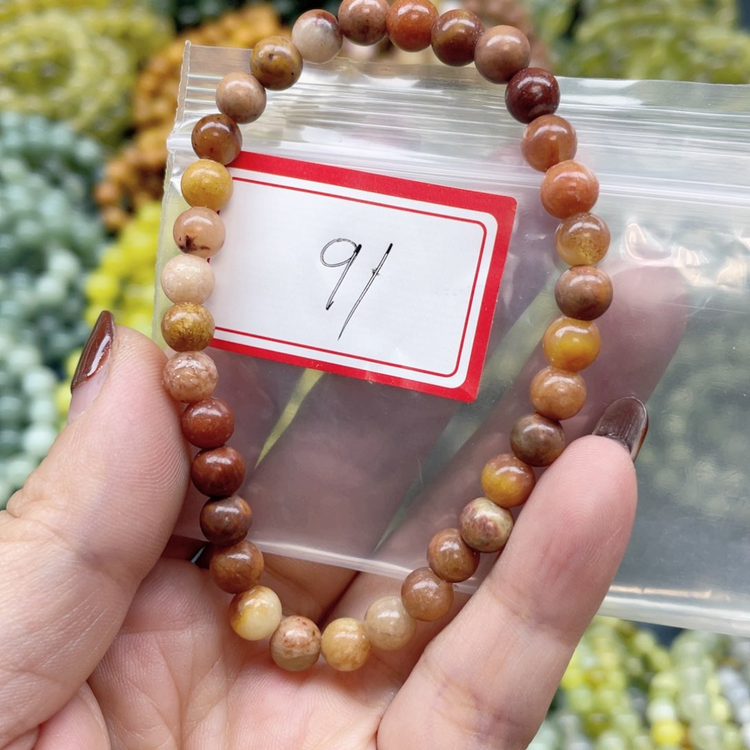 未镶嵌蛇纹石玉手链呦*呦